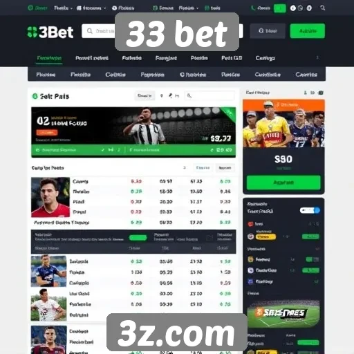 Interface e usabilidade do site 33 bet